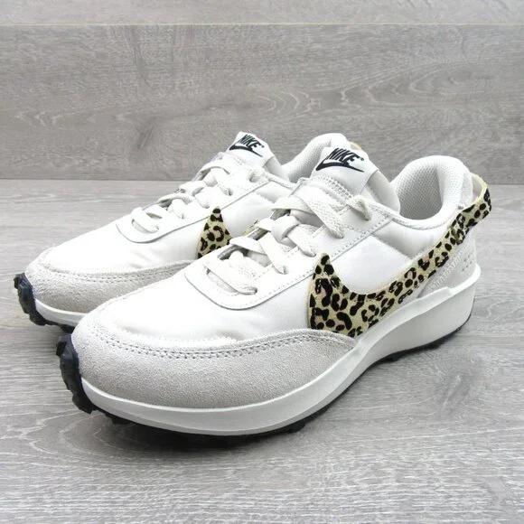 Nike Waffle Debut Leopard Women's Size 8 Phantom White Sneakers NEW - Picture 4 of 12
